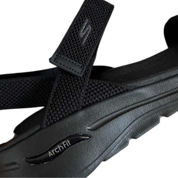 Skechers Comfort Sandals Size 11 NWOT Black Archfit Foam Sporty Hiking Walking - Picture 7 of 10
